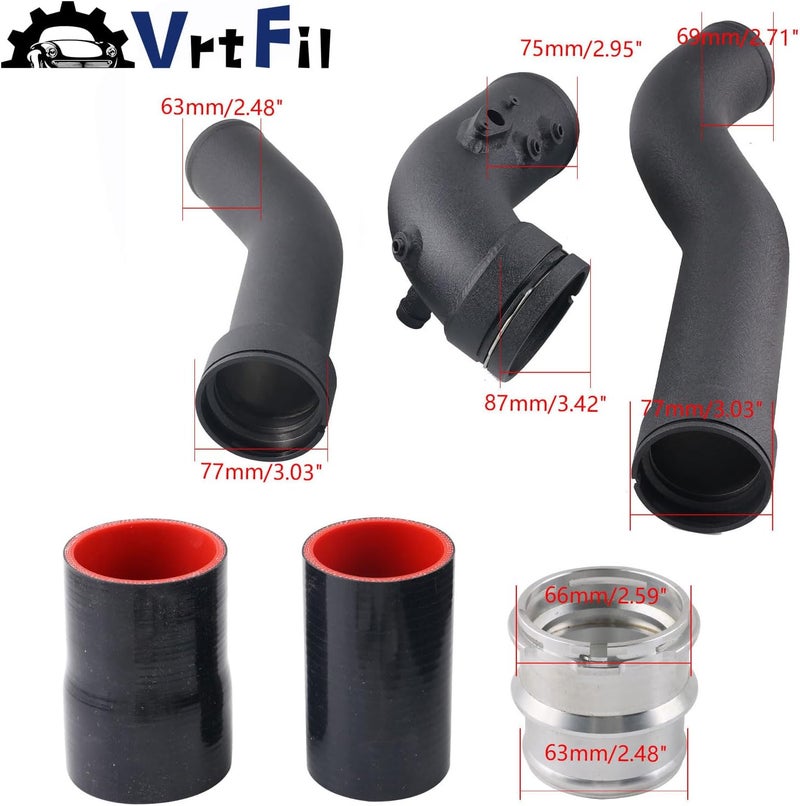 Vrtfil أنبوب الشحن وأنبوب التعزيز متوافق مع BMW N20 N26 F20 F30 F31 125i 220i 228i 320i 328i 428i - Image 3